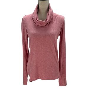 Bench Long Sleeve Cowl Neck T-Shirt - Heather Pink - size Small